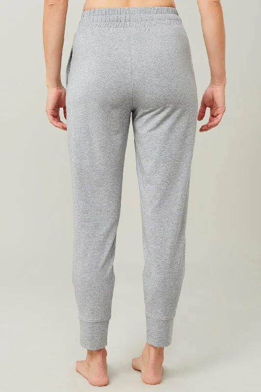 Cuffed Track Pants (Melange Grey)