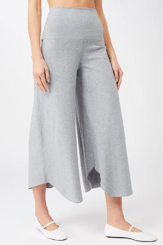 Roll Over Tulip Pants (Melange Grey)