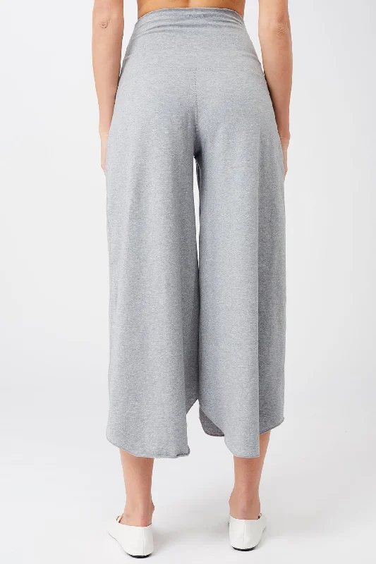 Roll Over Tulip Pants (Melange Grey)