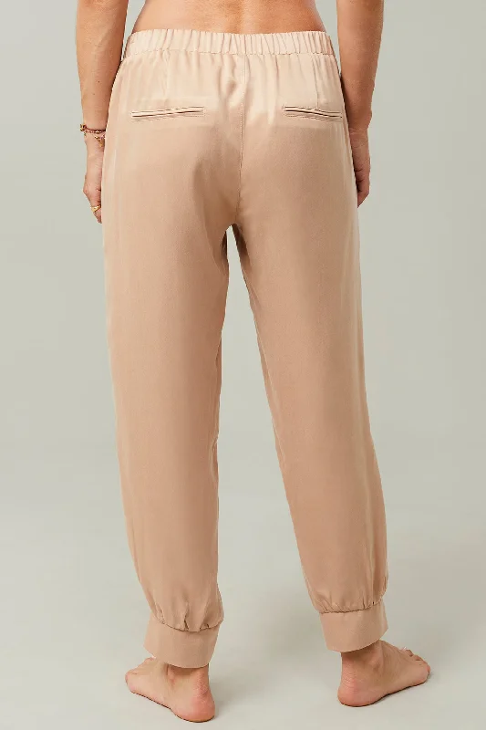 Vegan Silk Pants (Gold)