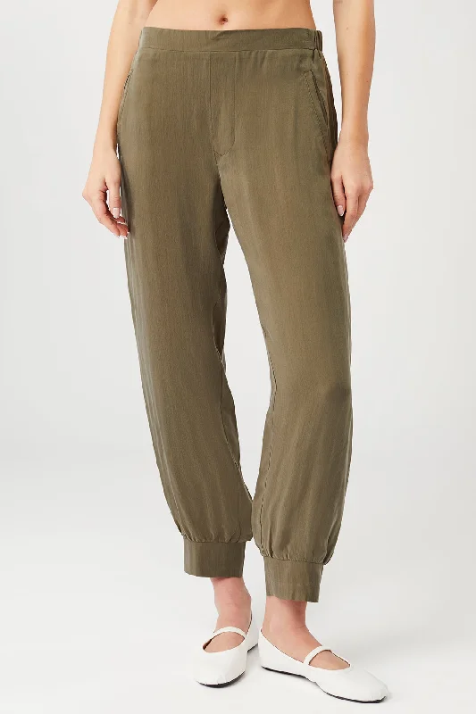 Vegan Silk Pants (Jungle)