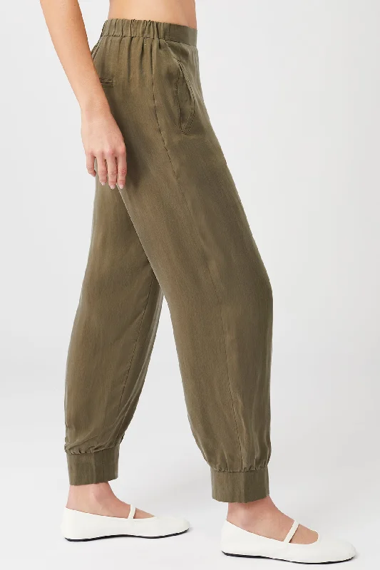 Vegan Silk Pants (Jungle)