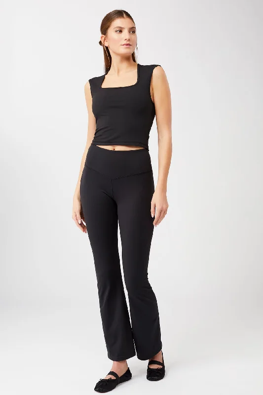 Flared Sport Pants (Black)