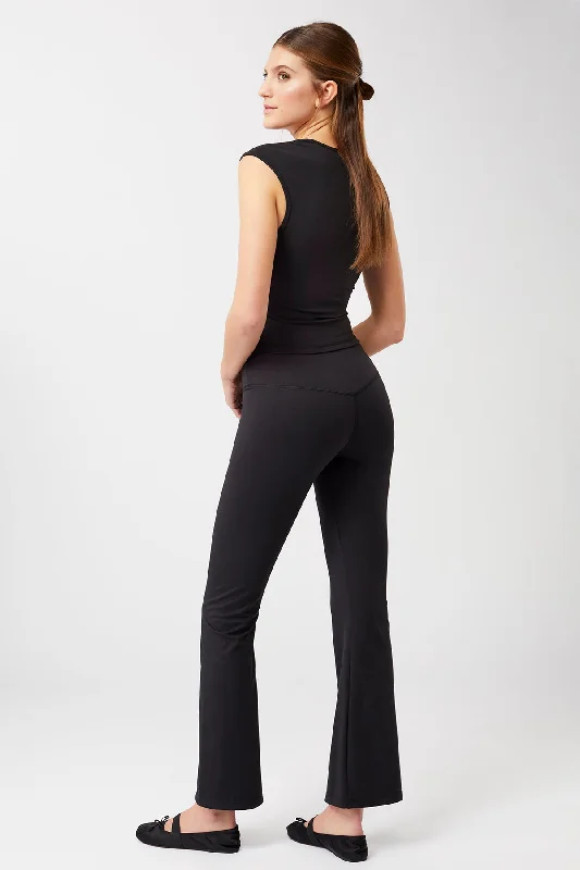 Flared Sport Pants (Black)