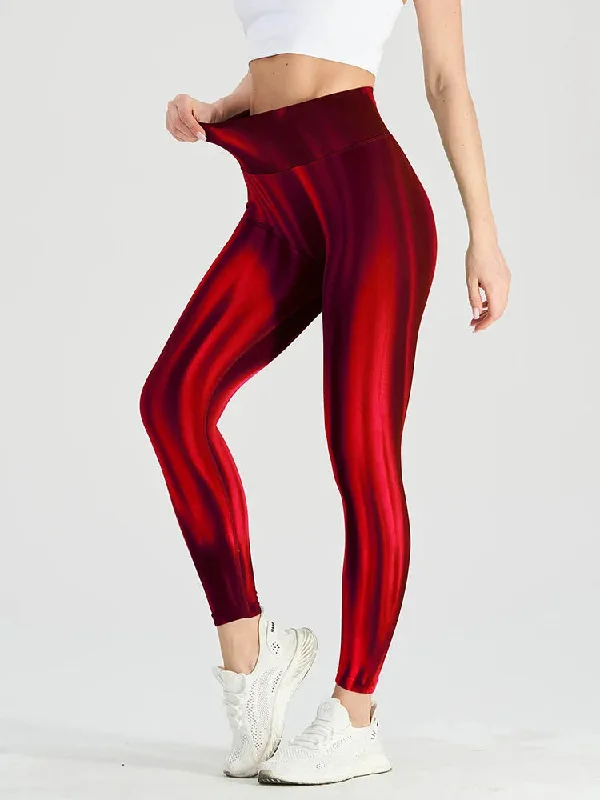 Stripe Tie Dye Yoga Leggings