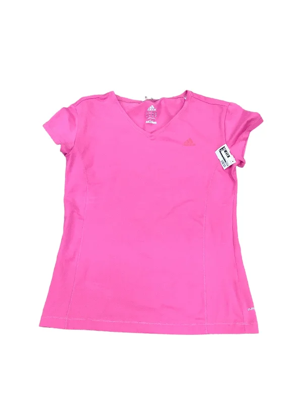 Athletic Top Short Sleeve By Adidas  Size: L