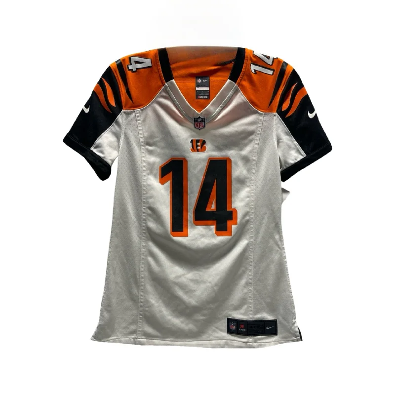 Cincinnati Bengals V-Neck Athletic Top Short Sleeve By NFL Size: S