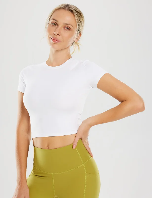 Sweatleaf Crew Neck Crop Top