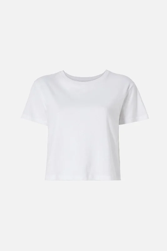 Bowery Boxy Weekend Cotton Tee - White