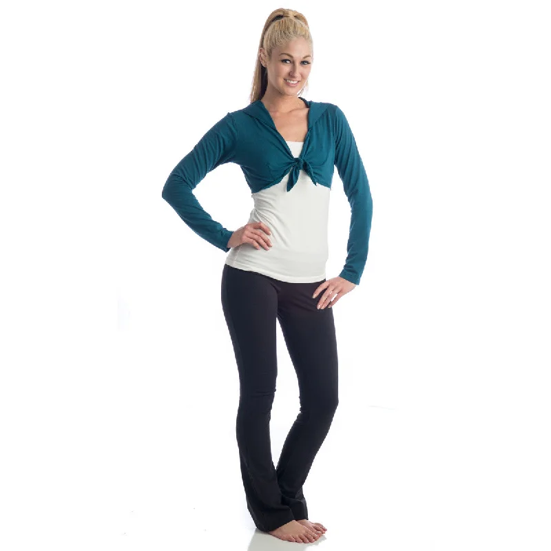 Love Bamboo Cropped Hoodie - Teal