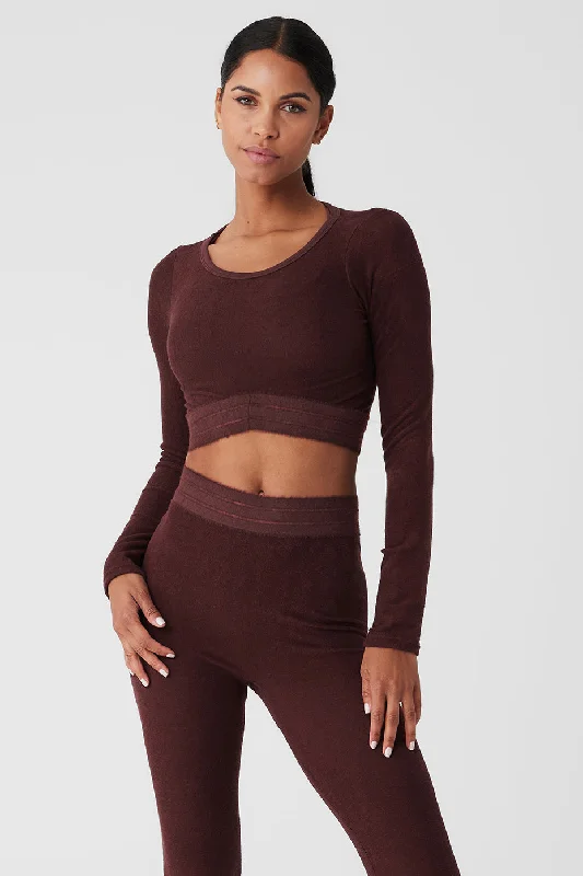 Seamless Luxe Terry Cuddle Coverup - Cherry Cola