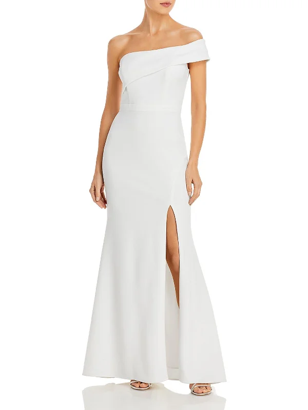 Womens Off-The-Shoulder Long Evening Dress