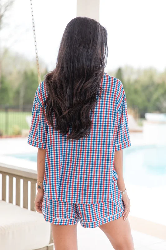 Good To Get Away Patriotic Gingham Set