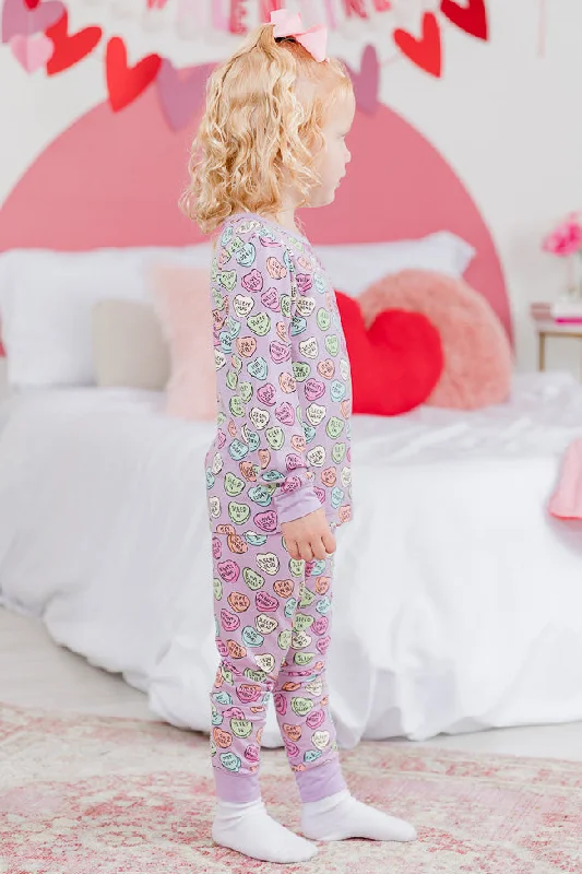 Sweetest Love Pastel Candy Heart Kid's PJ Set FINAL SALE