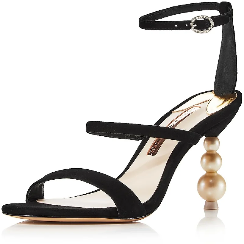 Rosalind Pearl Womens Suede Ankle Strap