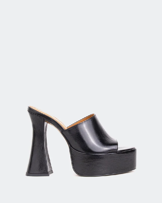 Shore Black Leather/Cuir Noir