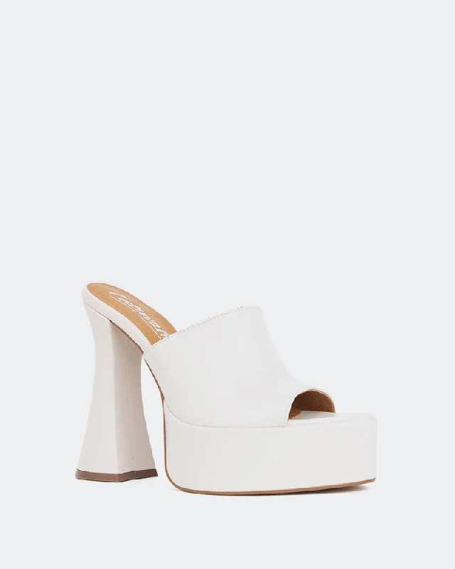 Shore Off White Leather/Cuir Blanc Cassé